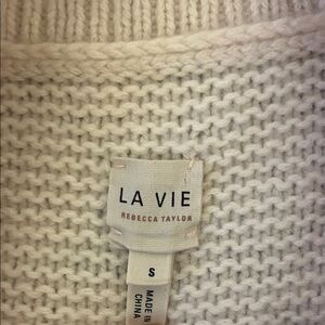 Rebecca Taylor Cream Cowl Neck Sweater